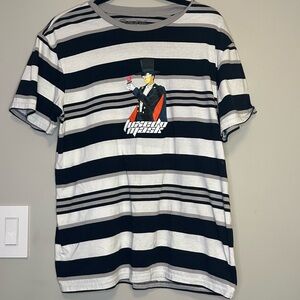 Tuxedo Mask Black White Gray Striped Graphic T-Shirt